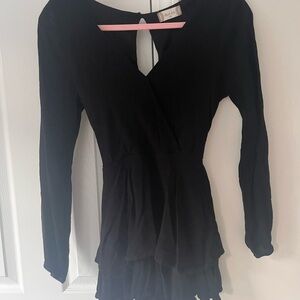 Altar'd State Black Long Sleeve Dress